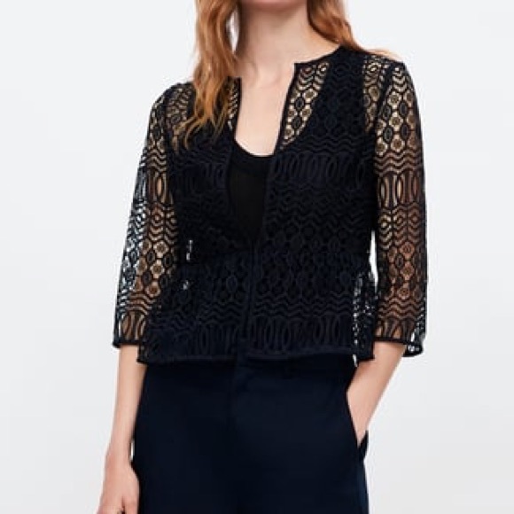 Zara lace peplum jacket - Picture 2 of 5
